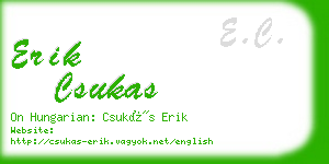 erik csukas business card